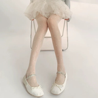 Lolita Stockings White Black Heart Speckle Pattern Tights Nylon Accessories