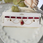 Lolita Necklace Sweet Lace Strap Cute Girly Heart Star Choker Collar Lolita Accessories