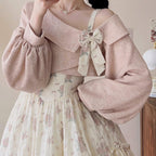 Lolita Twilight Rose Sweet Lolita Dress Sweater and Floral Print JSK Pink Blue Flower