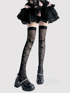 Lolita Stockings White Bow Thin Thighs Cute and Sweet Lolita Accessories
