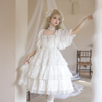 Lolita White Chiffon Shawl Summer Cardigan