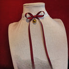 Lolita White Lace Bow Collar Collarbone Chain New Year Accessories Bells Christmas Cool