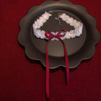 Lolita White Lace Bow Collar Collarbone Chain New Year Accessories Bells Christmas Cool