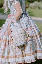 Inspired by the silent poetry of a midnight cosmos where constellations weave tales of ancient dreams, this bag merges celestial mystery with Lolita elegance. The star and moon print evokes a sense of whimsical wonder, while the versatile design balances functionality and fantasy, inviting wearers to carry a piece of the universe with them.