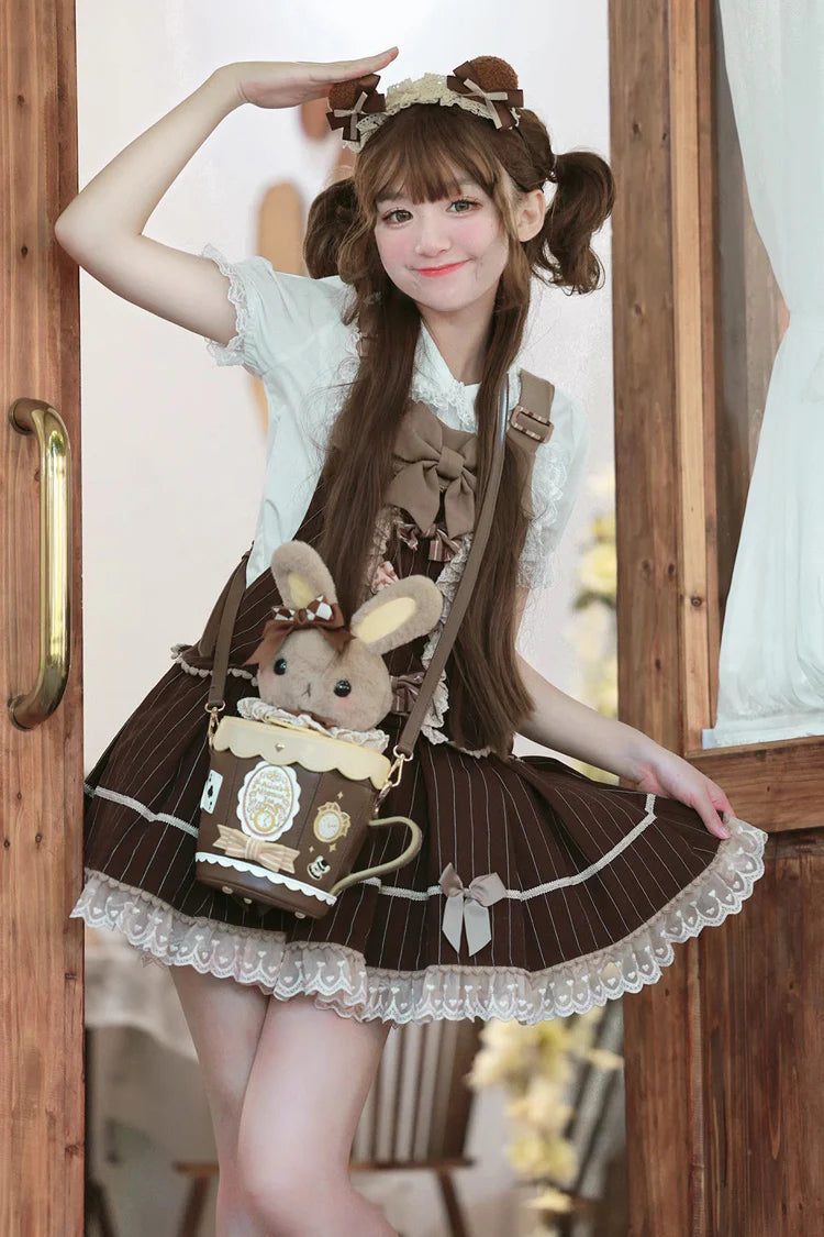 Inspired by the silent poetry of a midnight cosmos where constellations weave tales of ancient dreams, this bag merges celestial mystery with Lolita elegance. The star and moon print evokes a sense of whimsical wonder, while the versatile design balances functionality and fantasy, inviting wearers to carry a piece of the universe with them.