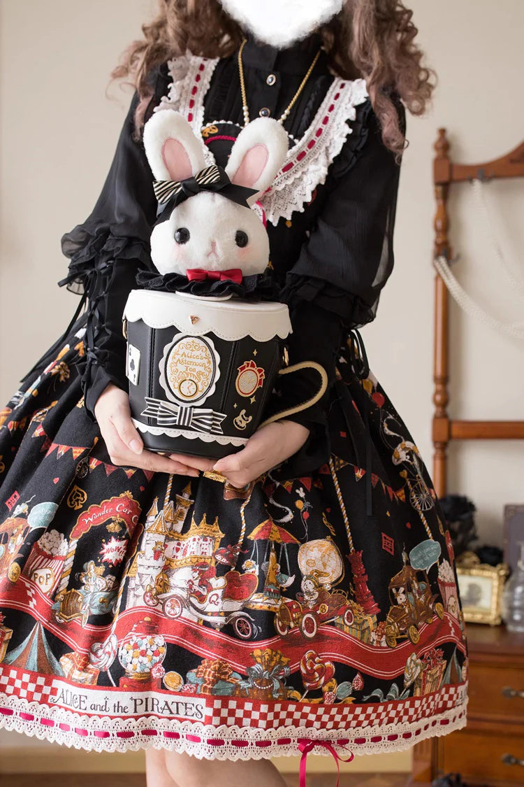 Inspired by the silent poetry of a midnight cosmos where constellations weave tales of ancient dreams, this bag merges celestial mystery with Lolita elegance. The star and moon print evokes a sense of whimsical wonder, while the versatile design balances functionality and fantasy, inviting wearers to carry a piece of the universe with them.