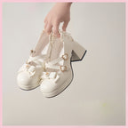 Lolita Shoes Candy Girl Elegant High Heels Cute Girl Bow Japanese Princess