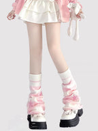 Inspired by the vibrant energy of Y2K subculture, these leg warmers blend nostalgic retro charm with playful Lolita aesthetics. Featuring bold pink and blue stripes, whimsical star and pearl details, and soft knit texture, they add a touch of rebellious cuteness to any outfit. Perfect for expressing unique street-style personality while staying cozy and fashion-forward.