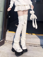 Long Tube Over Knee Leg Lolita Stockings Cover Japanese Autumn and Winter Knitted Thickened Warm Cute High Tube Lolita Accessories