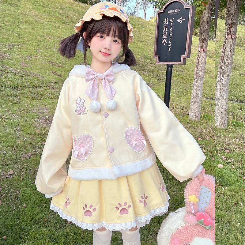 Lolita Coat Love Bunny Girl Cute Rabbit Ear Woolen