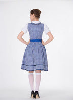 Maid Outfit Oktoberfest Beer Maid Costume for German Bavarian Plaid Cosplay Outfit Halloween Bar Uniform
