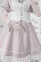 The Pink Maid Lolita Dress Set is designed to blend playful cuteness with classic Japanese Lolita charm. Featuring short sleeves, layered ruffles, and delicate bowknot accents, it creates a youthful and lively silhouette. The soft pink tone enhances sweetness, while the maid-inspired design adds a touch of cosplay fun. Perfect for themed parties, photoshoots, or gatherings, this dress set captures the whimsical, romantic essence of Sweet Lolita fashion.