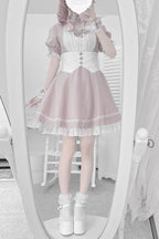 The Pink Maid Lolita Dress Set is designed to blend playful cuteness with classic Japanese Lolita charm. Featuring short sleeves, layered ruffles, and delicate bowknot accents, it creates a youthful and lively silhouette. The soft pink tone enhances sweetness, while the maid-inspired design adds a touch of cosplay fun. Perfect for themed parties, photoshoots, or gatherings, this dress set captures the whimsical, romantic essence of Sweet Lolita fashion.