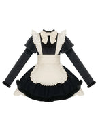 Maid Spring and Autumn Gemini Long-sleeved Op Medium and Long Lolita Skirt