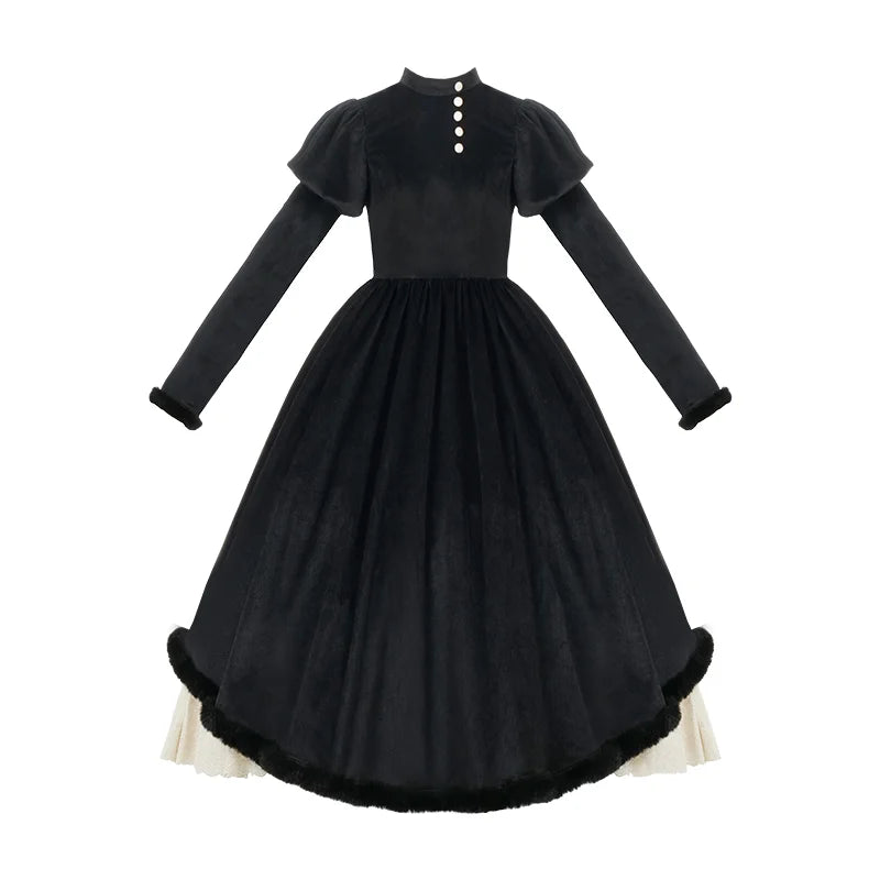 Maid Spring and Autumn Gemini Long-sleeved Op Medium and Long Lolita Skirt