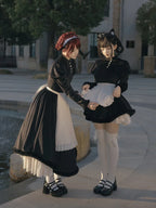 Maid Spring and Autumn Gemini Long-sleeved Op Medium and Long Lolita Skirt