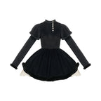 Maid Spring and Autumn Gemini Long-sleeved Op Medium and Long Lolita Skirt