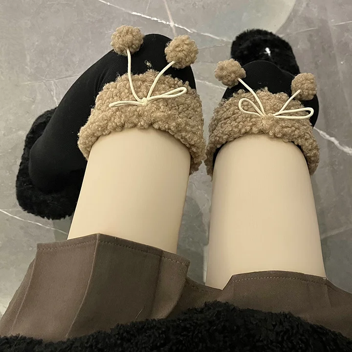 Milky White Stockings Japanese Winter Cute Lolita Thigh Socks Fleece Knee Socks High Tube Socks Lolita Accessories