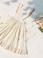 Mori Kei Fashion Classic Rustic Yellow Youthful Vibrant Dress Lolita OP Plaid Print Casual Coord