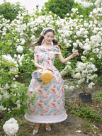 Mori Kei Fashion Sweet Lolita Spring and Summer Floral Dress Niche Design French Lolita