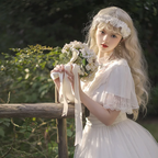 Wedding Lolita White Flower Lace Elegant Dress