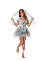 Gothic Lolita Halloween Ghost Bride Costume for Women Zombie Vampire Scary Cosplay Dress