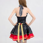 Gothic LolitaRed Heart Halloween Queen of Hearts Costume for Women Red Heart Sequin Fairy Tale Queen Dress