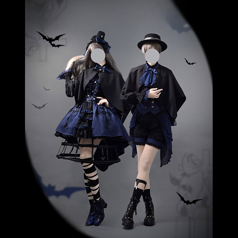 [Pre] Ouji Fashion Dark Blue Set Lolita Prince Outfit