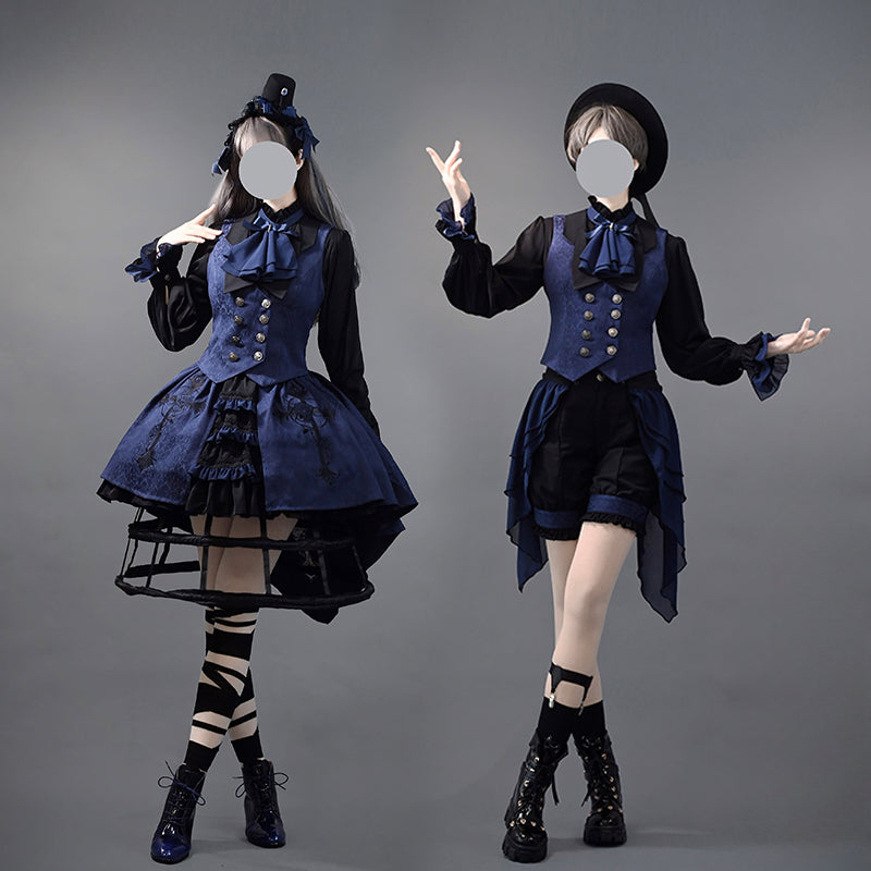 [Pre] Ouji Fashion Dark Blue Set Lolita Prince Outfit