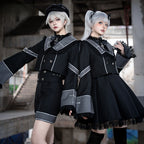 Ouji Fashion Black Set Lolita Prince's Jacket Shirt Daily Outfit
