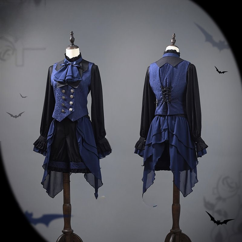 [Pre] Ouji Fashion Dark Blue Set Lolita Prince Outfit