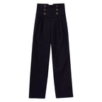 Crafted with aristocratic darkness, these tailored trousers blend Gothic romance and Victorian structure. The sharp lines and subtle brocade textures evoke a vampiric elegance, while functional details like hidden pockets and adjustable fastenings merge historical drama with modern wearability. Designed to pair with ruffled blouses and ornate coats, they anchor a hauntingly refined Ouji ensemble for winter nights shrouded in poetic mystery.