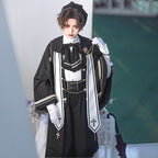 Ouji Fashion Goth Lolita Blouse Shorts Set Black White Gothic Lolita Ruffled Ensemble