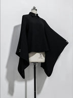 Ouji Fashion Goth Lolita Cape Pointed Neck Retro Chinese Style Design Big Sleeve Inner Shirt Elegant Style