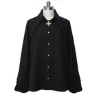 Ouji Fashion Lolita Pointed Collar Lolita Little Prince Solid Color Long-sleeved Shirt Elegant Retro British Style Red Blouse Shirt