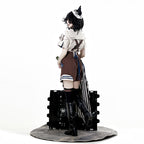 Ouji Fashion Lolita Steampunk Set Navy Brown Layer Collar Shirt with Suspender Shorts