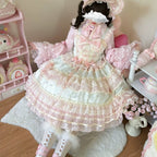 Hime Lolita Pale Yellow Princess Sleeve Dress Ruffle Hem Lolita OP