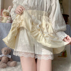 Pale Yellow Sweet Cute SK Lolita Cake Skirt