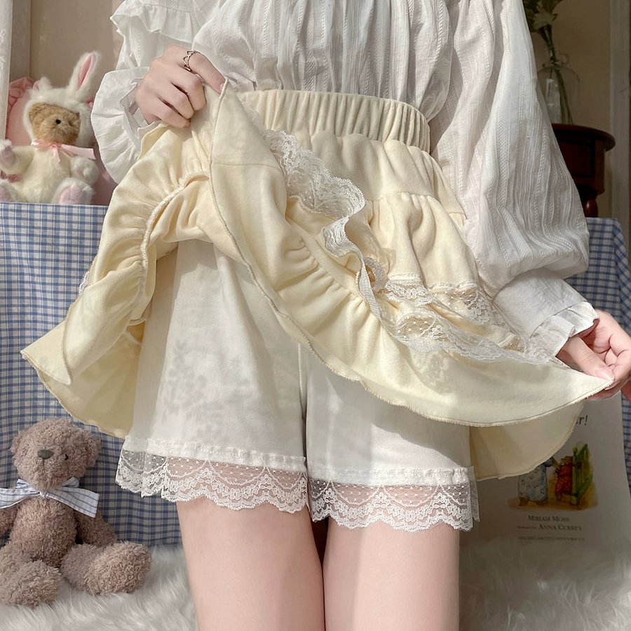 Pale Yellow Sweet Cute SK Lolita Cake Skirt