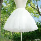 Petticoat Lolita Soft Fishbone pattern Hoopless Crinoline Adjustable Under skirt for Hanfu Ma Mian Skirt Light Fluffy