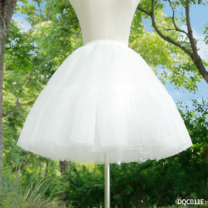 Petticoat Lolita Soft Fishbone pattern Hoopless Crinoline Adjustable Under skirt for Hanfu Ma Mian Skirt Light Fluffy