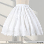 Petticoat Lolita Soft Fishbone pattern Hoopless Crinoline Adjustable Under skirt for Hanfu Ma Mian Skirt Light Fluffy
