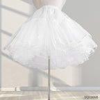 Petticoat Lolita Soft Fishbone pattern Hoopless Crinoline Adjustable Under skirt for Hanfu Ma Mian Skirt Light Fluffy