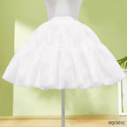 Petticoat Lolita Soft White Hoopless Crinoline Adjustable Under skirt for Hanfu Ma Mian Skirt Light Fluffy 35CM to 60CM