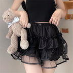 Petticoats Apricot Black Lolita Pumpkin Shorts Builtin Petticoat Layered Cake Skirt Anti See Through Under skirt