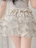 Petticoats Apricot Black Lolita Pumpkin Shorts Builtin Petticoat Layered Cake Skirt Anti See Through Under skirt
