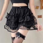 Petticoats Apricot Black Lolita Pumpkin Shorts Builtin Petticoat Layered Cake Skirt Anti See Through Under skirt