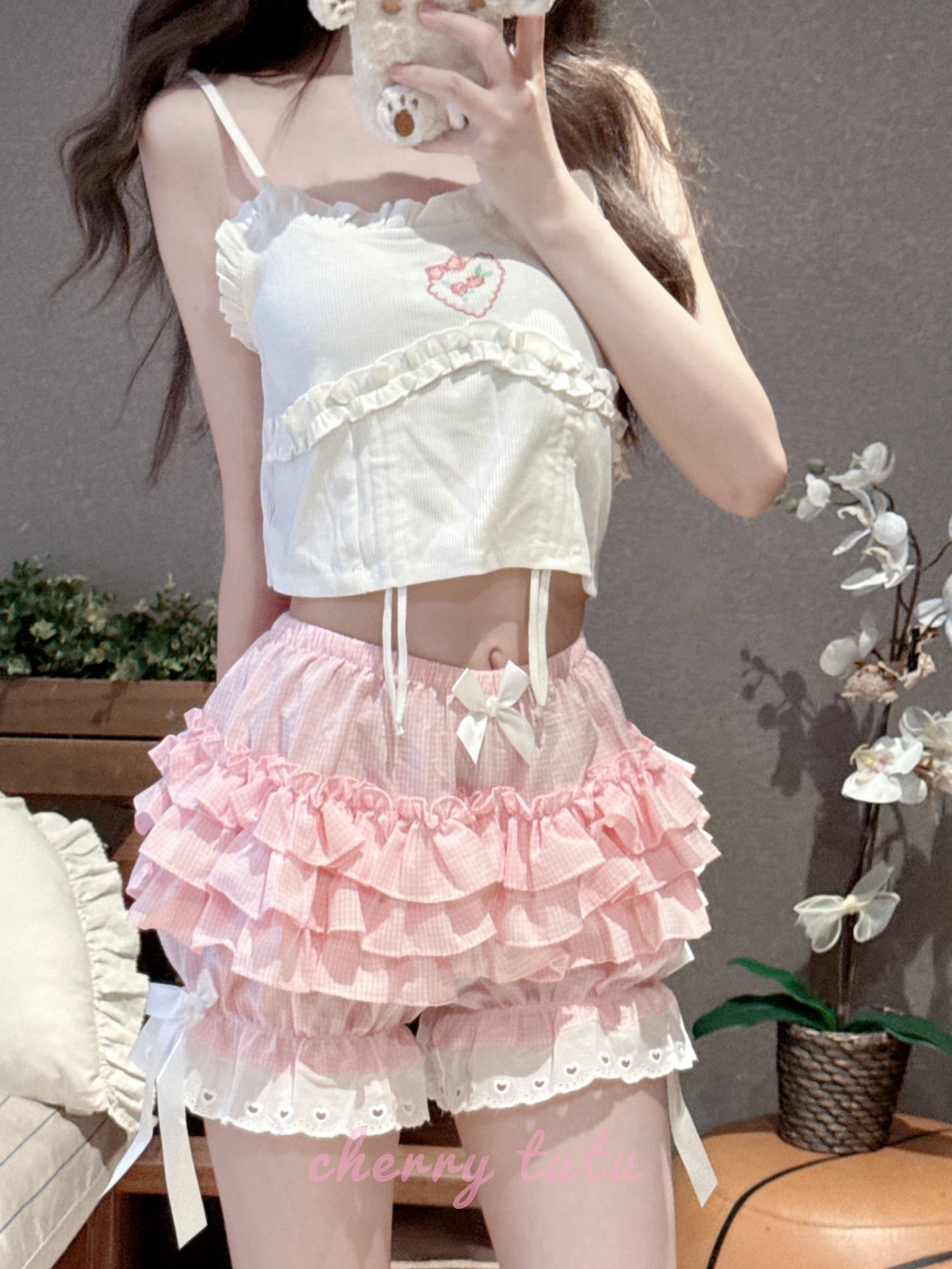 Petticoats Cherry Rabbit Blue Plaid Pumpkin Shorts Cake Layered Skirt with Petticoat