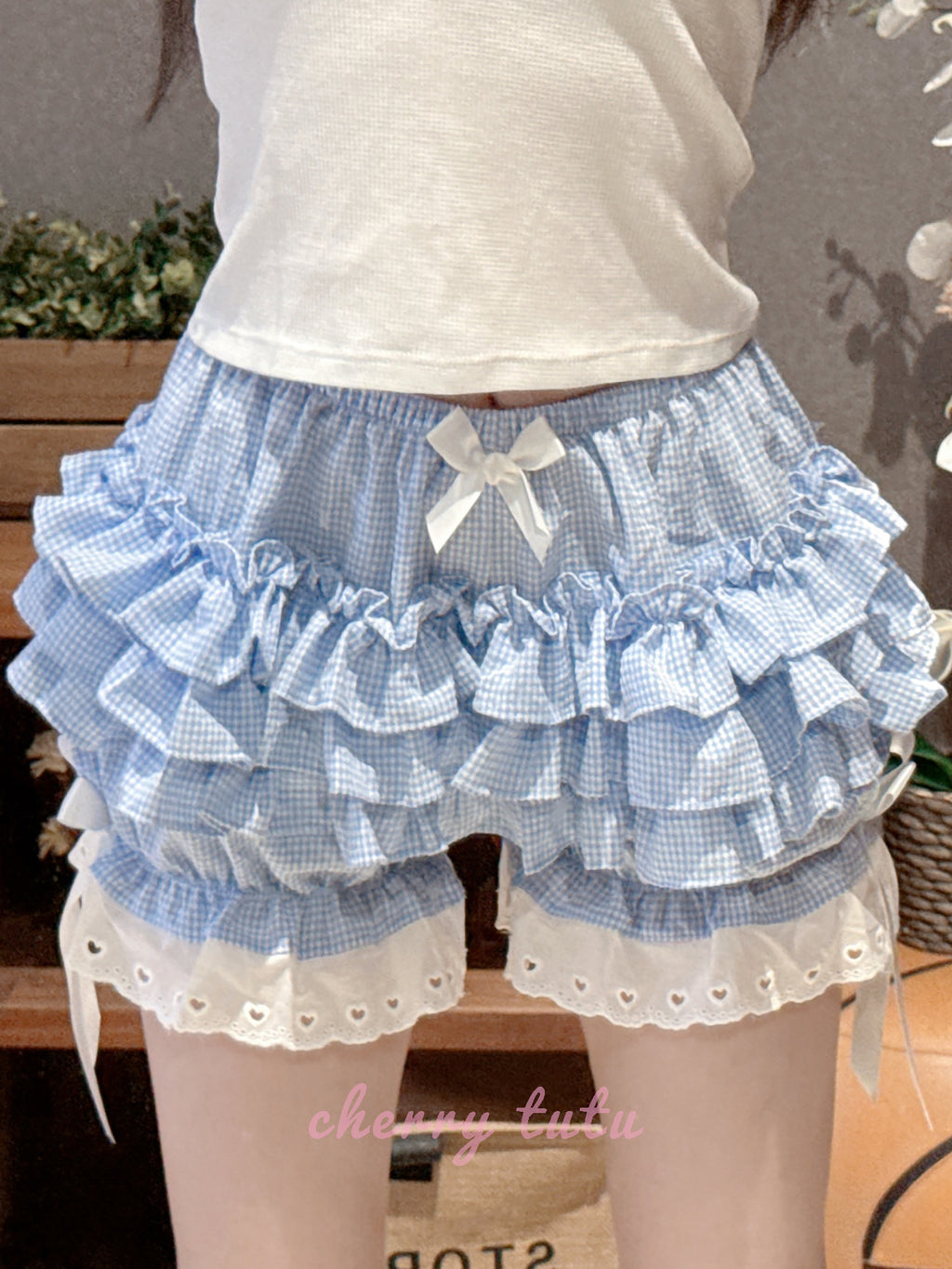 Petticoats Cherry Rabbit Blue Plaid Pumpkin Shorts Cake Layered Skirt with Petticoat