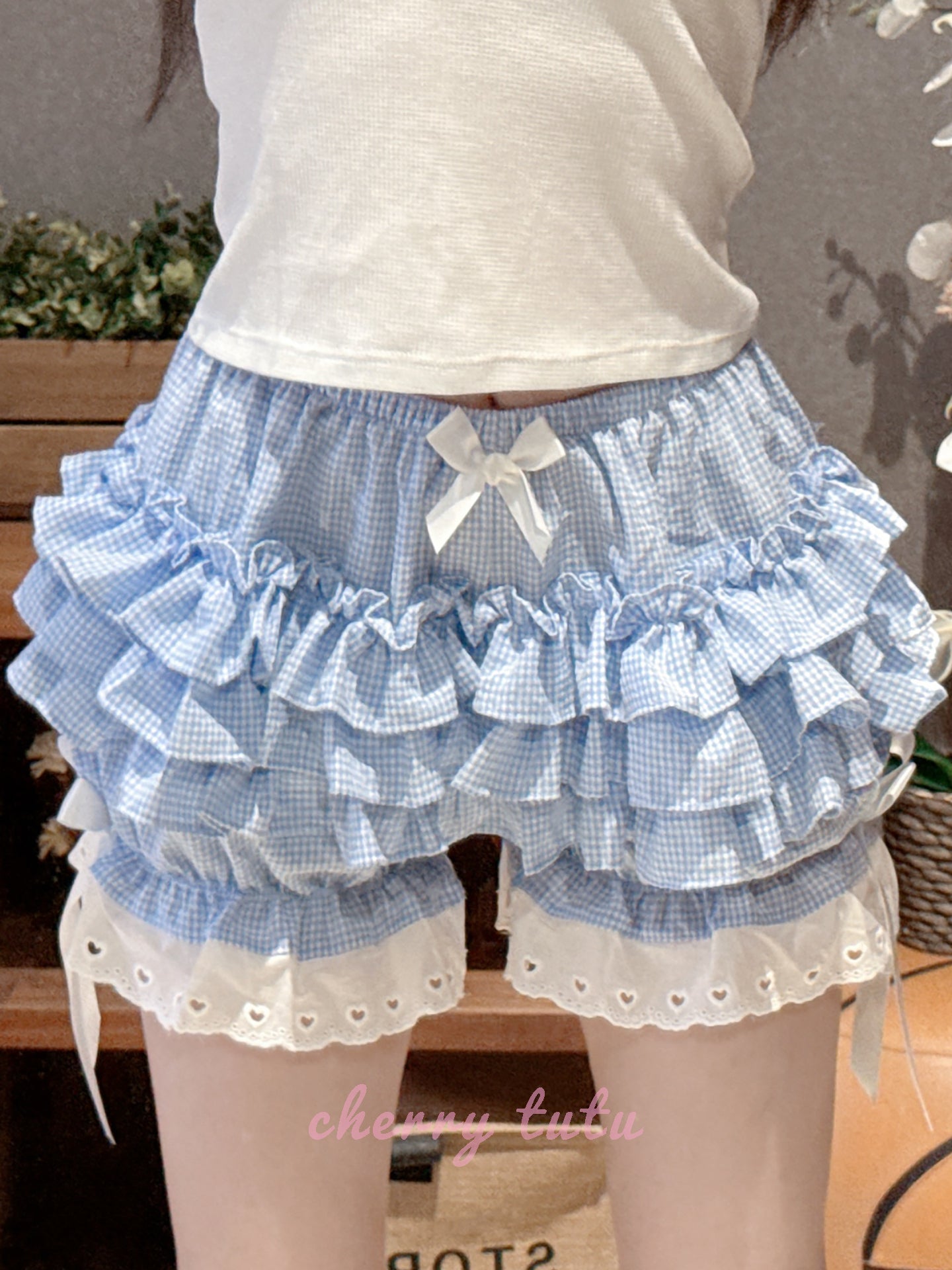 Petticoats Cherry Rabbit Blue Plaid Pumpkin Shorts Cake Layered Skirt with Petticoat